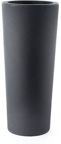 Teraplast Schio Cono 90cm Fioriera, Plastica 100%, Antracite