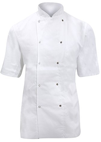 Dennys Ladies/Womens Short Sleeve Chefs Jacket / Chefswear (XS) (White)