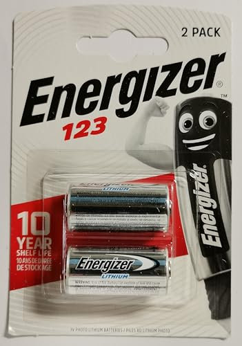 ENERGIZER Lot de 8 Blisters de 2 Piles Lithium CR123 A 3V