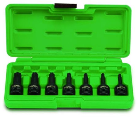 TOPTUL Coffret de douilles à choc GDAI0701 Acier de molybdène-chrom