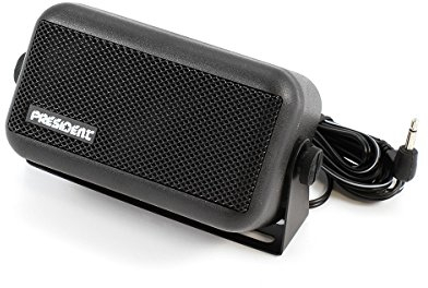 President 70047 External speaker HP-2 for CB radio, Schwarz (Schwarz)
