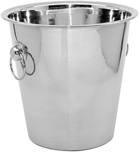 Arga - Secchiello Ghiaccio Vino - Secchio Champagne - Secchiello Portaghiaccio - Cestello Ghiaccio per Bottiglie - Secchiello Ghiaccio Champagne - Porta Secchiello Ghiaccio da Tavolo in Acciaio Inox