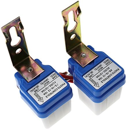 2x Dämmerungsschalter DC 12V 10A Dämmerungssensor Lichtsensor Straßenlicht-Lichtschranke Fotoschalter