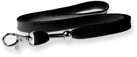 Kandinsky Schlüsselbänder Lanyards unbedruckt, Schwarz, mit Verschluss, 12 mm Breite (50 Stück)