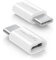 deleyCON 2 Pezzi Adattatore USB-C - Micro USB Femmina a C Maschio - per la Ricarica e la Sincronizzazione per Apple Samsung Google Huawei Xiaomi Cellulare Smartphone Tablet Laptop - Bianco
