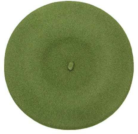 JOYHY Damen Wolle Solide Farbe Klassisch Französisch Stil Baskenmütze Hut Frucht Grün