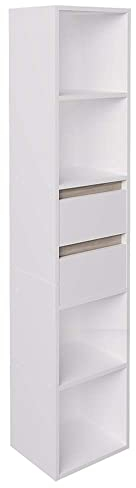 Vicco Bücherregal Robert, Regal für Bücher, Weiß, 36 x 171 cm