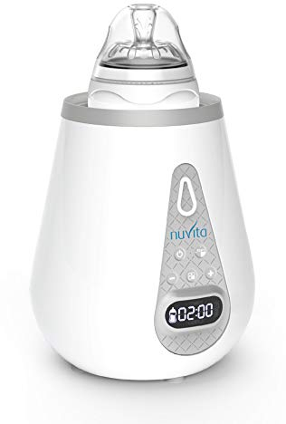 Nuvita 1170 Calienta Biberones Digital Para Leche y Alimentos 4 en 1 Esterilizador Calienta Biberón Calentamiento Ultrarrápido Descongelado Gradual Apagado Automático Marca EU, Blanco