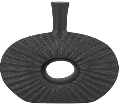 Originelle, schwarze Vase zur Dekoration schwarz Arwad