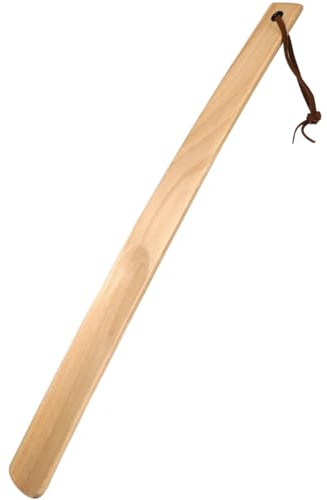 Chausse-pied long – Chausse-pied en bois à manche extra long pour personnes âgées, hommes, femmes, enfants, lisse, 38,1 cm (Burlywood)