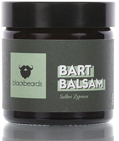 blackbeards Bartbalsam Salbei-Zypresse ● Waldiger, würziger Duft ● Mit Sheabutter & Jojobaöl ● Bartpflege vom 3-Tage-Bart bis Vollbart ● Für einen weichen, gepflegten Bart ● Handarbeit aus Deutschland