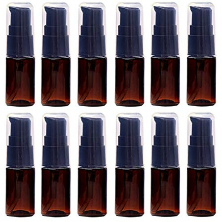 12 Pièces 10ml Flacon Pompe Mousse à Savon Liquide Distributeur Bouteille de Shampoing Vide en Plastique Brun