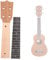 Ukulelen-Zubehör e Gitarre Bausatz, Ukulelenhals, Holz Hochleistungs-haltbare, einfach zu bedienende Musikinstrumentenreparatur für Musikbegeisterte Konzertmusikinstrumenten-Shop(21 inches)