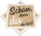 HEKU 100 Servietten, 3-lagig, 33x33cm I Saugstark und praktisch verpackt I Ideal für Hochzeiten, Jubiläen und besondere Anlässe, Schön, dass du da bist nature