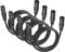 (Paquete de 4) Cable XLR, DMX Cable de conexión de señal, 3 m / 10 pies Cables de luz de escenario Cables con cañón Enchufes macho y hembra de 3 pines para todas las luces LED de cabeza móvil Par