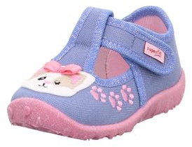 Superfit Mädchen Spotty Hausschuh, Blau Rosa 8040, 21 EU