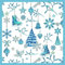 20 Servietten Blaue Winterharmonie | Winter | Weihnachten | Tischdeko 33x33cm