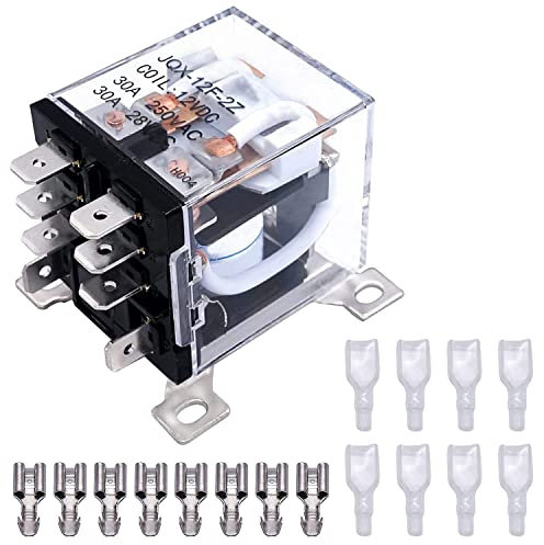Taiss JQX-12F/2Z Relè Elettromagnetico AC 220V - 8 Pin 30A DPDT 2NO 2NC - Relè di Potenza per Telecomando e Sistema di Controllo Automatico