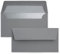 25 Brief-Umschläge DIN Lang - Graphit/Dunkel-Grau mit Silber-Metallic Innen-Futter - 110 x 220 mm - Nassklebung mit gerader Klappe - festliche Kuverts für Weihnachten