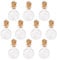 Lot de 10 Petits Pots Ronds Plats en Verre Fioles Bouchon Liège