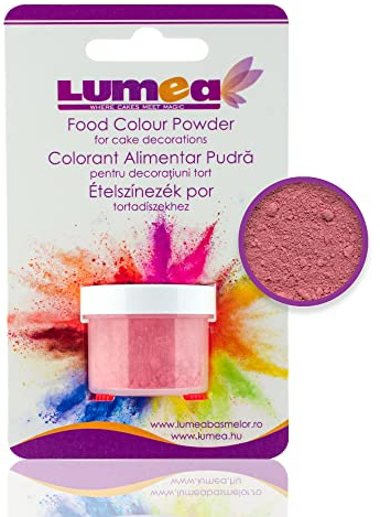 Dekozauber24 Lebensmittelfarbe Pulver, fettlöslich, 2-4g Dose für Fondant, Marzipan, etc. Backzubehör Tortendekoration (Pink)