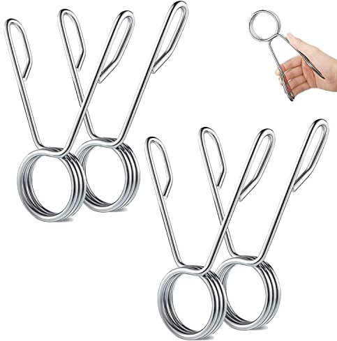 4 Pezzi Ferma Dischi 50mm Chiusure Manubrio Bilanciere Lock Morsetto Bloccaggio Pinze per Manubri Serrature a Molla