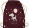 Turnbeutel Rucksack - Tiere - Süßes Reh Rehkitz - Unisize - Bordeauxrot - beutel kindergarten personalisierter stoffbeutel kinder personalisierte geschenke name sportbeutel ersatzsachen