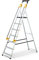 Scala DURAMP 7 gradini con corrimano e vaschetta per attrezzi, leggera e pieghevole, altezza piattaforma 140 cm, 5 anni di garanzia, Hostrom