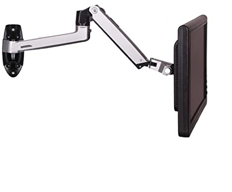 Brazo Giratorio para Monitor Dynamischer Monitor Computermonitorständer Wandhalterung Aluminium Mechanischer Federarm Monitorarm Monitorarm Unterstützt 17 bis 27 Zoll Bildschirme Soporte para Monitor