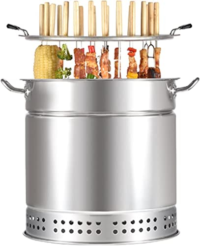 Holzkohle Barrel BBQ Grill BBQ Hanging Herd Edelstahl BBQ Grill Mesh Fass Mit 20 Prozentspieß Rollmorb Rollen Für Gemüse Und Fleisch