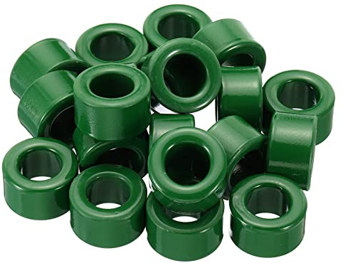PATIKIL 20Stk Ferrite Toroid Kern Toroid Kern 1 ADx0.6 IDx0.6 H Ferrite Ringe Transformator Ferrite Toroid Kerne für EMI/RFI Filtern Grün