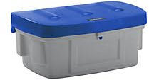 eurokraft | Universal- und Streugutbehälter | ohne Entnahmeöffnung | 100 l | Deckel blau