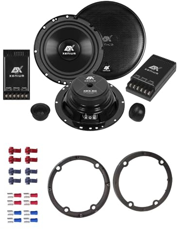 ESX XE 6.2C Lautsprecher mit Einbauset passend für Mercedes Vito 2006-2014 Türen vorne 400 Watt 165mm 2 Wege Kompo