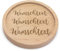 PrintPlanet® - Personalisierter Holz-Untersetzer mit Gravur - Untersetzer mit Namen personalisiert - Motiv: Wunschtext