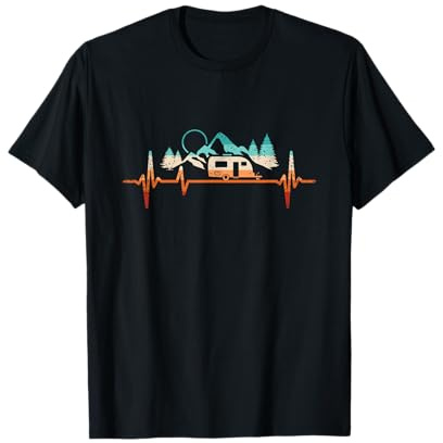Camping Herzschlag Wohnwagen T-Shirt