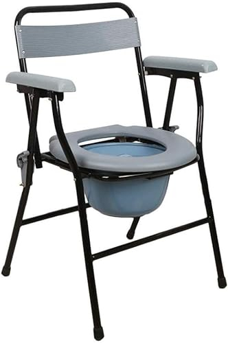 Nachttisch-Toilettenstuhl, Nachttisch-Toilettenstuhl, Nachttisch-Toilettenstuhl, klappbare, leichte Toilettenstuhl-Einlagen, klappbare Badezimmerstütze mit abnehmbarem Töpfchen, tragbare Toilette