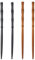 4 palillos de madera para el pelo, palillos para el pelo con forma de bambú, Palillos Estampado leopardo Vintage Horquillas cabello Retro DIY Pinza cabello Horquilla Accesorios peinado cabello