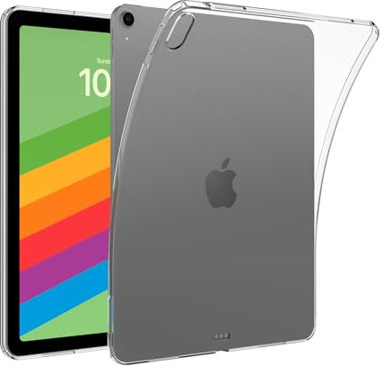 Asgens Clear Case for iPad Air 13 inch 2024, Latest Slim Thinnest Lightweight Soft TPU Silicone Shock Absorption Protective Cover for iPad Air 13 2024
