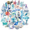 GEEHUA 50 Stück Meerestieren Aufkleber, Wasserfest Sticker Unterwasserwelt Selbstklebend, Unterwasser Meereslebewesen Ozean Fisch Aufkleber für Kinder, für Geburtstagsparty, Scrapbook, Skateboard