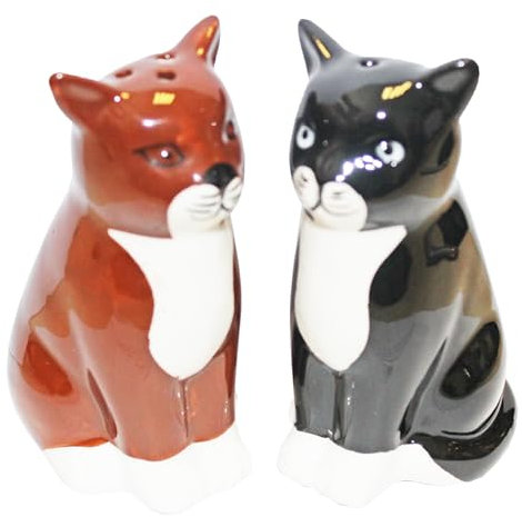 Cat Ceramic Salt & Pepper Shaker Cruet Set Novelty Animal Lover Gift, Boxed Cats Desgin 4850