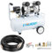 Compresor de aire silencioso, solo 68 dB, tanque de acero de 5 galones, 2.8 CFM a 90 PSI, sin aceite, compresor de aire eléctrico, perfecto para clavar carpintería, cochera, coche, herramienta
