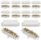 10 pezzi Connettori in ottone Conduttore Doppia Viti 1000V 100A Kit Morsettiere per Cablaggio Amperometro, 2,5 fino a 16 mm², Morsetto per Filo di testa in ABS