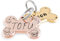 Blumenkronen-Muster Andenken Geschenk, Kunstdesign für Hundemarke - Edelstahl Tiefengravur Katzenmarke - Individuell Hundemarken Halsbandschmuck für Hunde (Knochen)