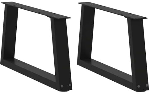 vidaXL Couchtischbeine V-Form 2 Stück Schwarz 70x(30-31,3) cm Stahl