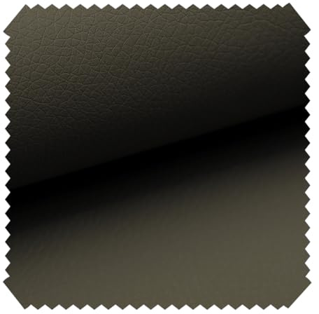 novely® SOLTAU - Weiches PU-Kunstleder in Premium-Qualität - Robuster Polsterstoff - Möbelstoff in Echtleder-Optik - Pflegeleichte Meteware 1lfm | Farbe: 58 Olivgrau