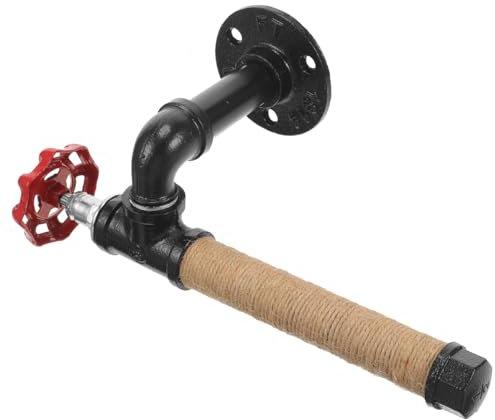 jojofuny Porte-Serviettes de Style Industriel Vintage à Assembler Support Mural pour Essuie-Tout Support pour Rouleau de Papier Multi-Usage Matériau en Fer Robuste Design Minimaliste