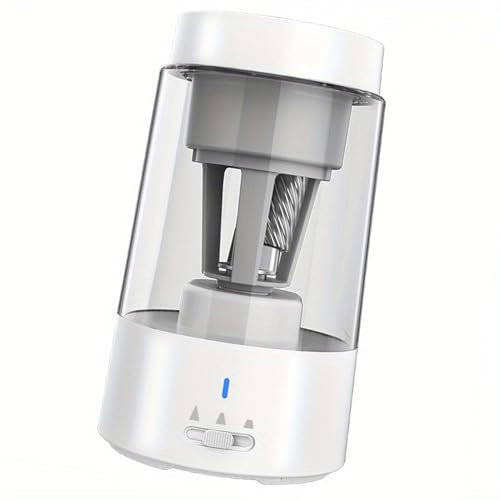 Elektrischer Bleistift Spitzer für 6-8mm Bleistift Spitzer, Wieder Aufladbar, Bleistift Spitzer (WHITE)