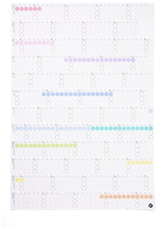 dot on Jahreskalender 2026 mit bunten Klebepunkten - Wandkalender 2026, Familienkalender, Jahresplaner, Kalender zum Selbstgestalten, Kalender mit Aufklebern in drei Farbvarianten (Pastell)