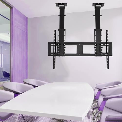 Supporto Da Pavimento Per Tv - Supporto Da Soffitto Elettrico Per Tv, Supporto Telescopico Per Tv, Con Impostazione Di Memoria E Telecomando, Adatto Per 55-120 Pollici, Spaziatura Dei Fori Di Support