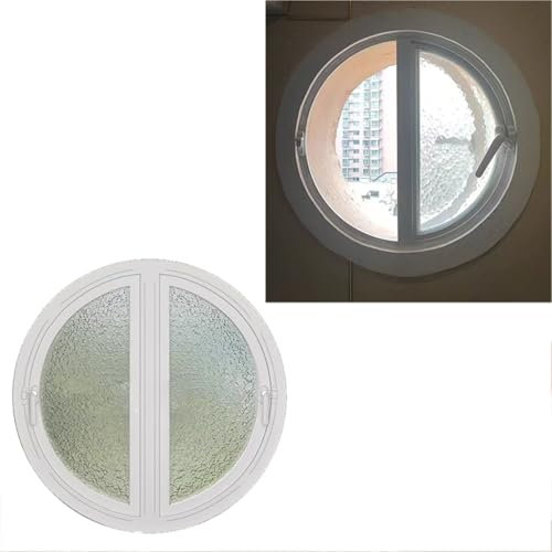 Finestra Con Asse Centrale Girevole in Lega di Alluminio Con Doppio Maniglia E Apertura Verso L'esterno Finestre Circolari Con Vetri Temperati Adatte per Mansarde Camere da Letto E Cucine 23.6/31.5/39